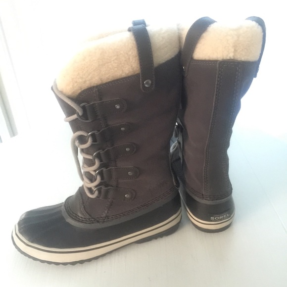 7.5Sorel Joan of arctic boots grey gray lined duck - Picture 2 of 8